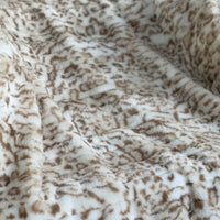 Plutus Light Brown Luxe Lash Faux Fur Luxury Throw Blanket