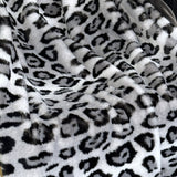 Plutus Gray Silver Jaguar Faux Fur Luxury Throw Blanket