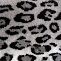Plutus Gray Silver Jaguar Animal Faux Fur Luxury Throw Pillow