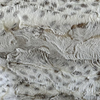 Plutus Taupe Lynx Animal Faux Fur Luxury Throw Pillow