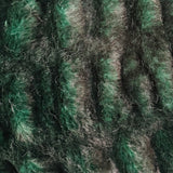 Plutus Emerald Green Plush Pelt Animal Faux Fur Luxury Throw Pillow