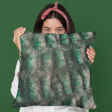 Plutus Emerald Green Plush Pelt Animal Faux Fur Luxury Throw Pillow