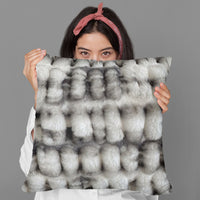 Plutus Off White Sherpa Animal Faux Fur Luxury Throw Pillow