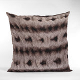 Plutus Brown Fluffy Bunni Animal Faux Fur Luxury Throw Pillow