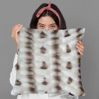 Plutus Creamy Fluffy Bunni Animal Faux Fur Luxury Throw Pillow