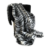 Plutus Black and White Zebra Faux Fur Luxury Throw Blanket